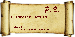 Pflanczer Urzula névjegykártya